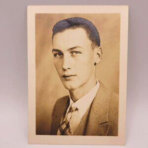 Vintage 1943‎ Portrait Photograph Donald Carlson Signed Original Black White